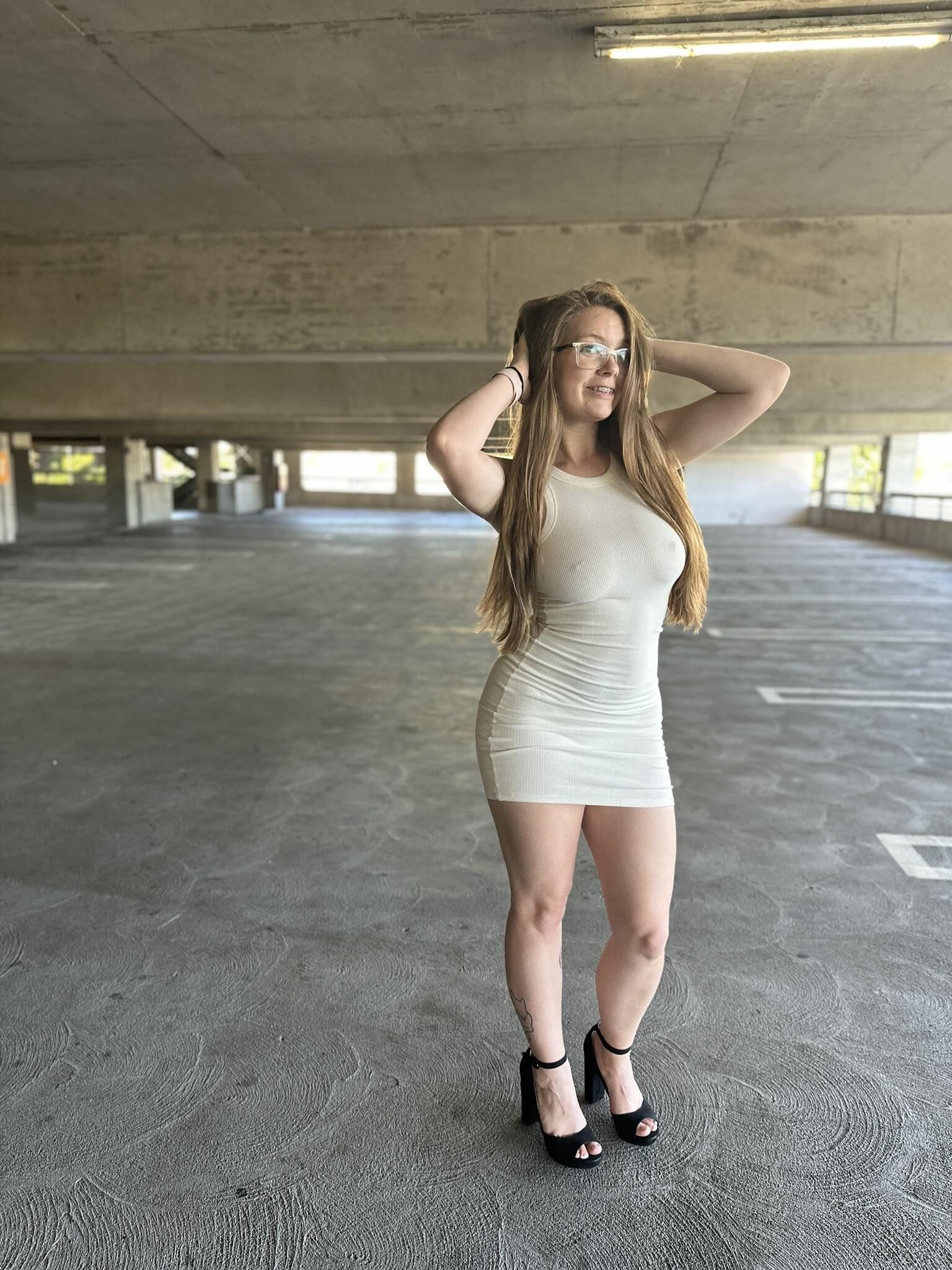 Jamie Slim Thick Beauty Teen with Glasses Mixed Hot Photos