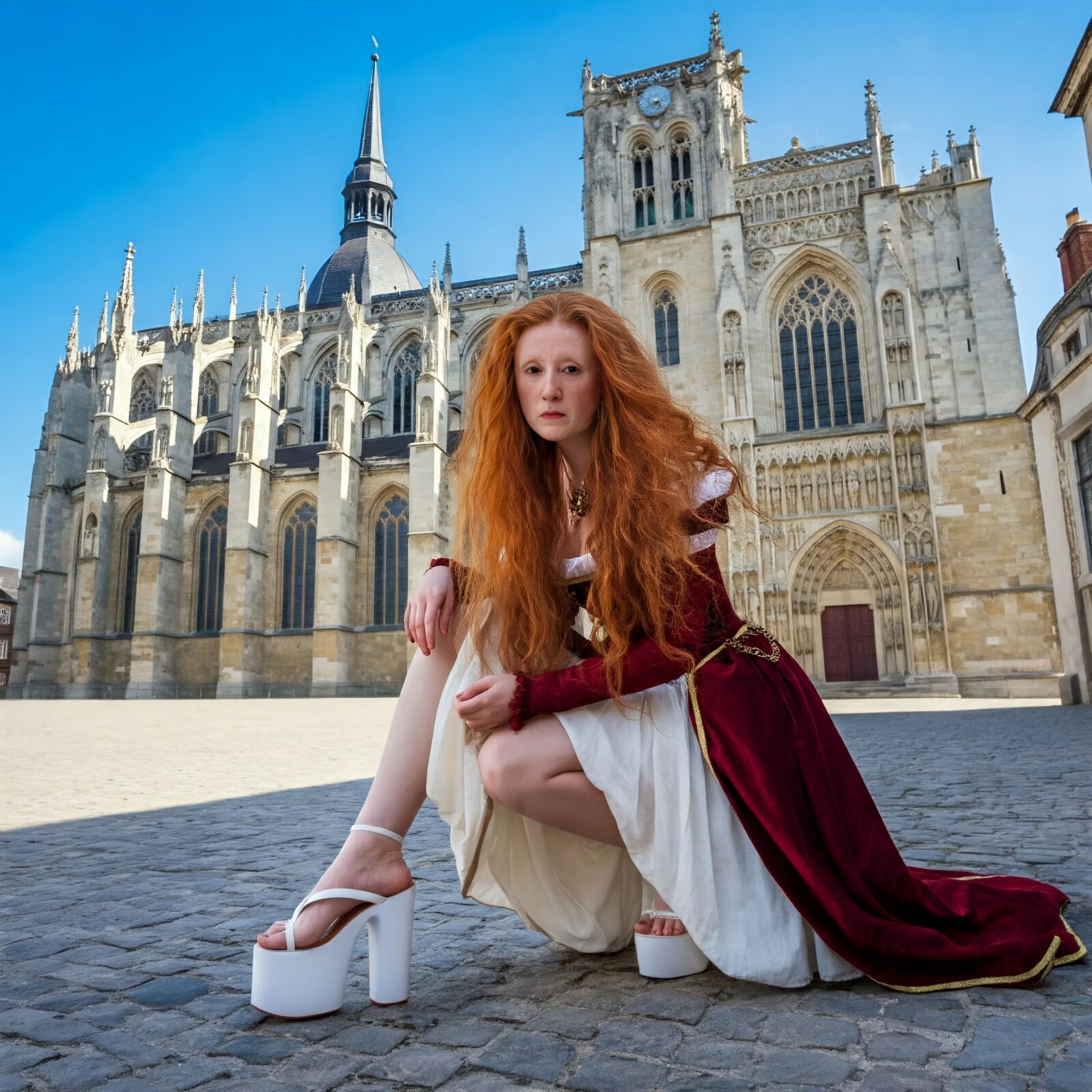 La reina Isabel de Inglaterra y María de Escocia Foot and Heels