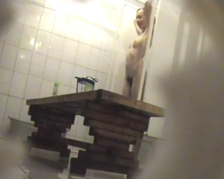 Hairy Teen in showerroom 