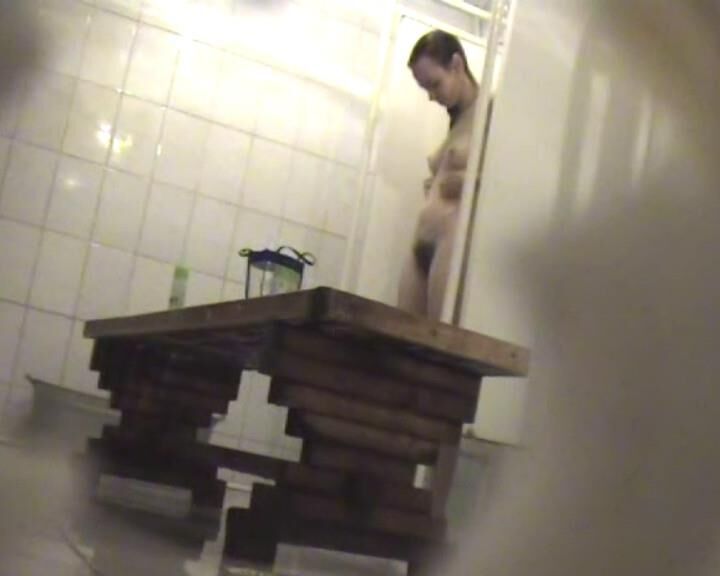 Hairy Teen in showerroom 