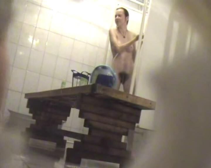 Hairy Teen in showerroom 