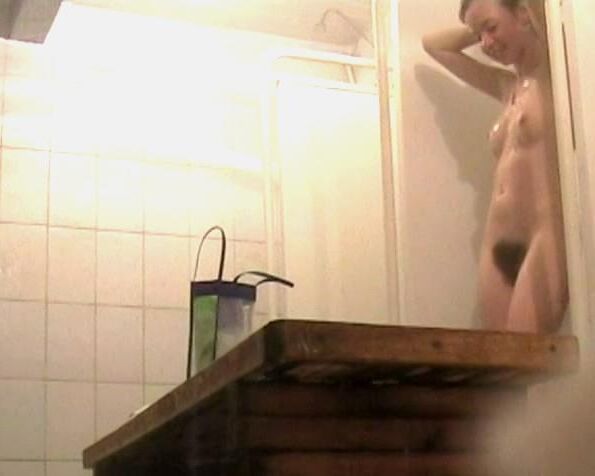 Hairy Teen in showerroom 