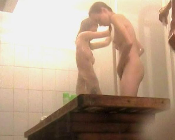 Hairy Teen in showerroom 