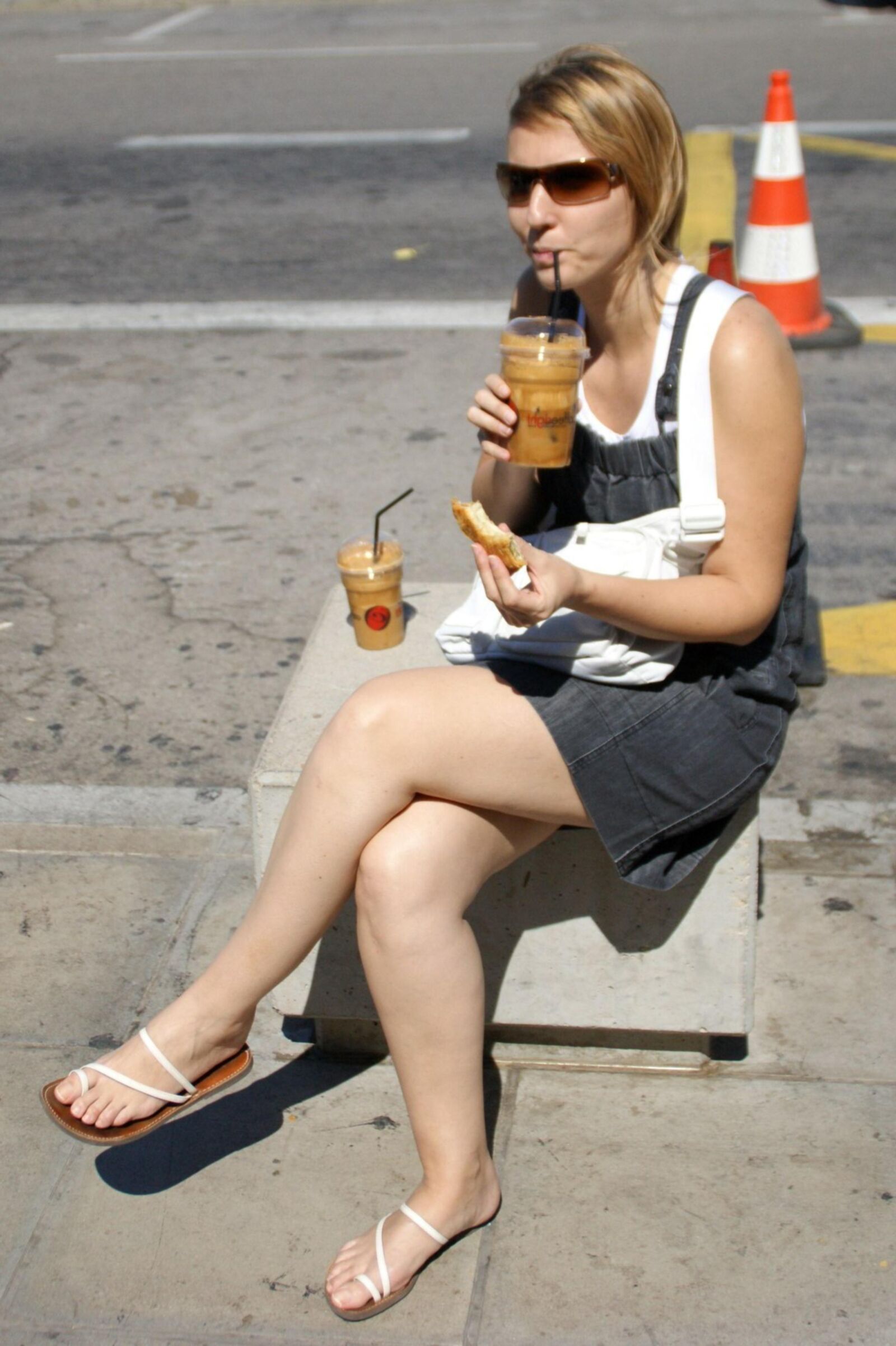 French couple on Greek summer holidays 