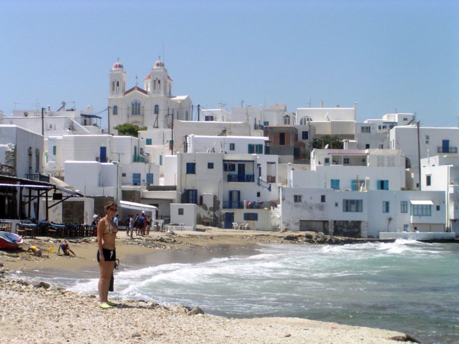 French couple on Greek summer holidays 