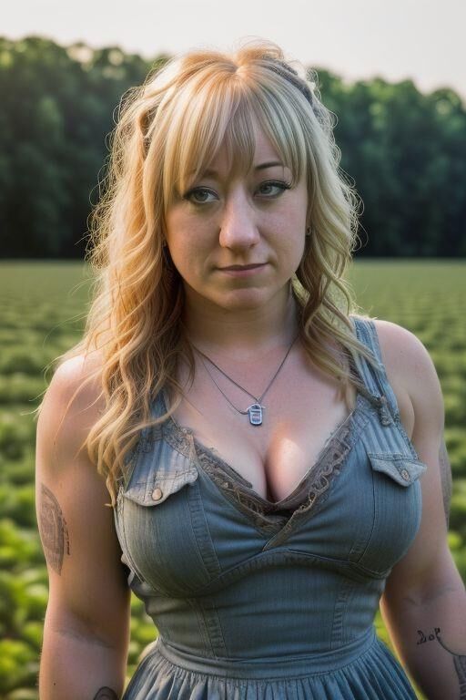 Jen Redneck auf der Farm