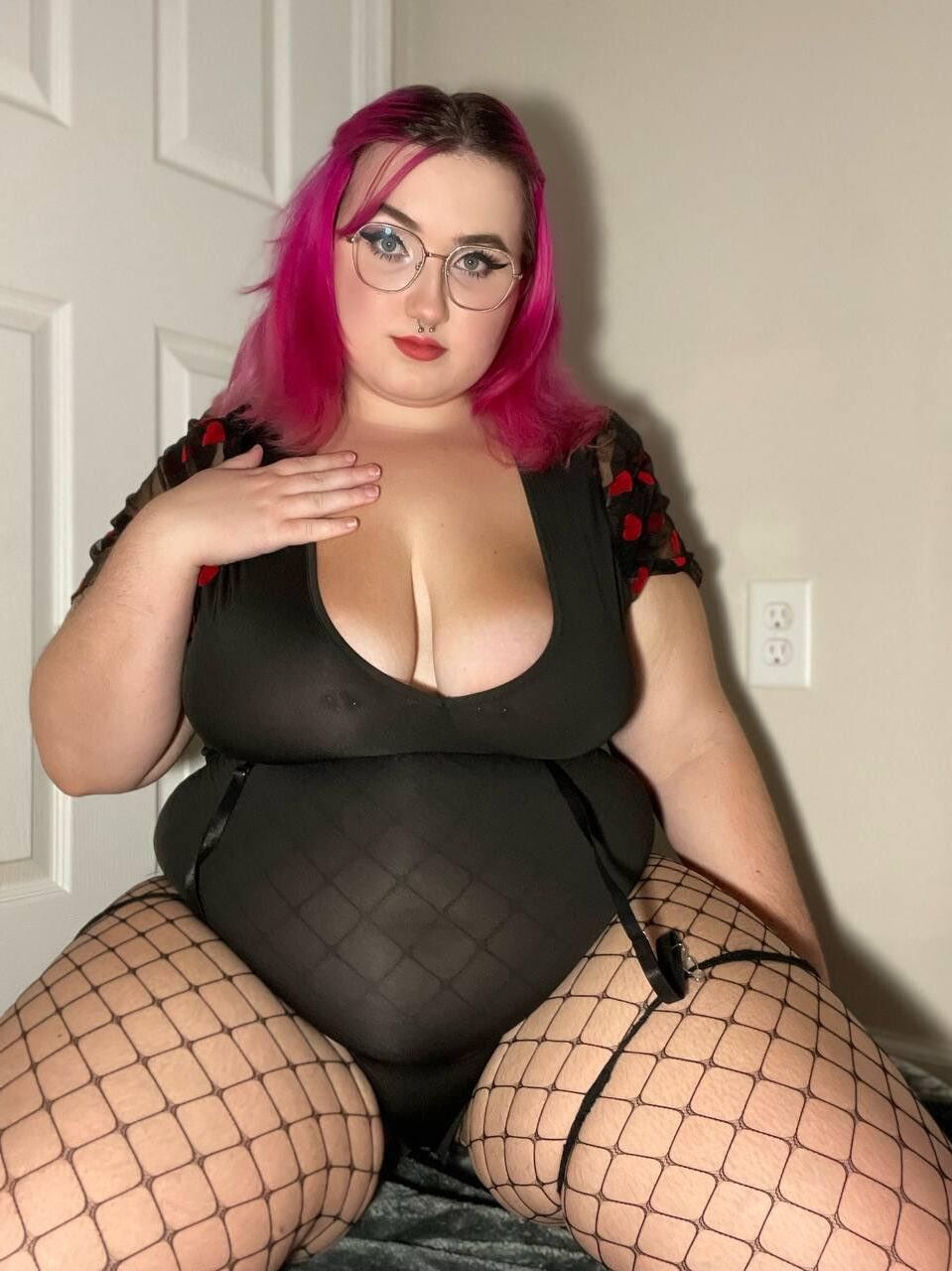 Fae Big Ass Big Tits BBW Mädchen mit Brillen gemischte heiße Fotos