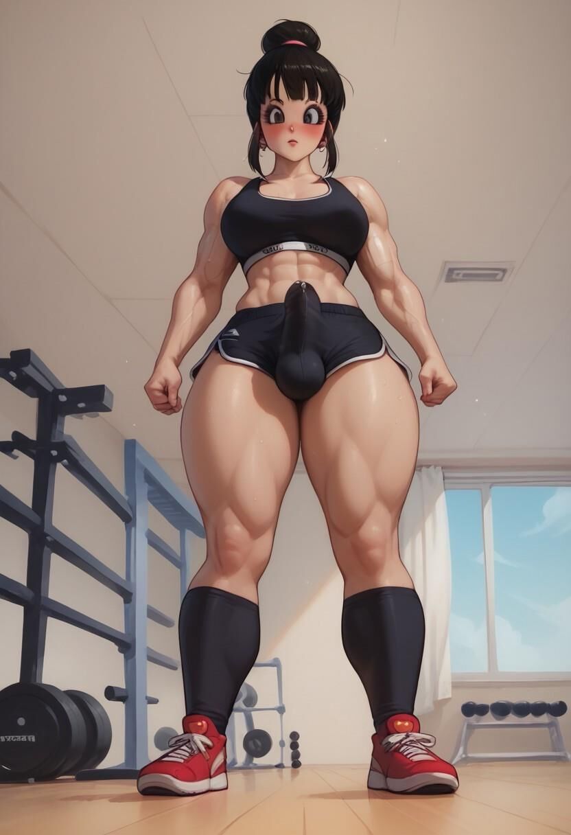 Futa Chichi von Dragon Ball im Fitnessstudio