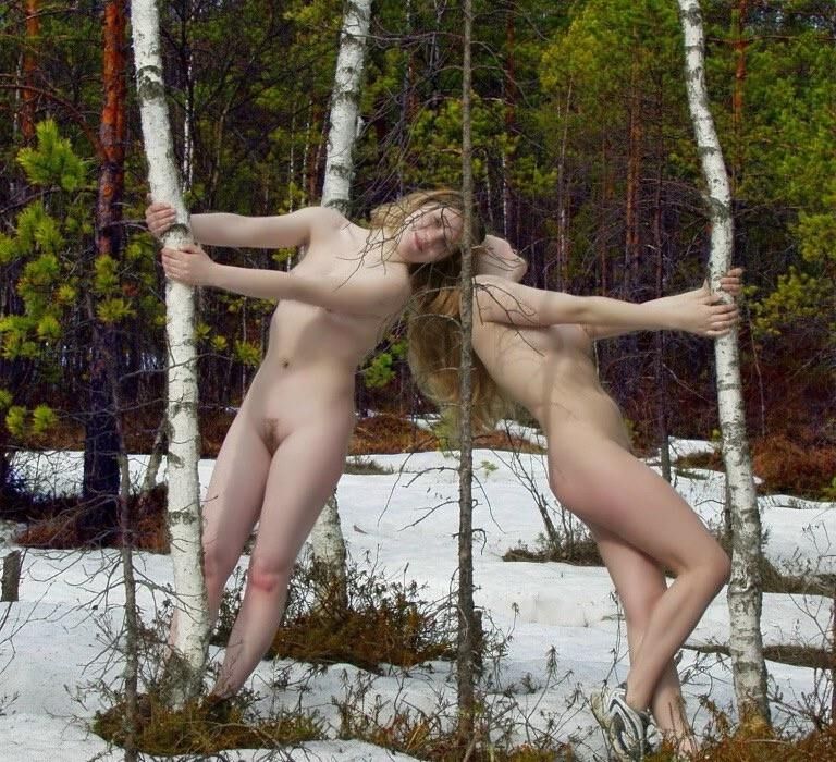 Natur Amateur -Nudisten sind nur nackt