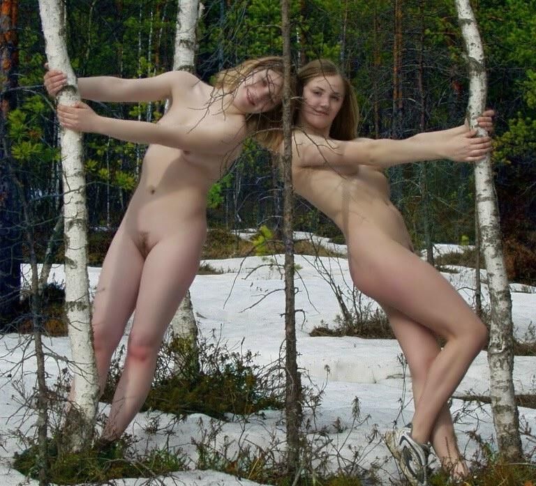 Natur Amateur -Nudisten sind nur nackt