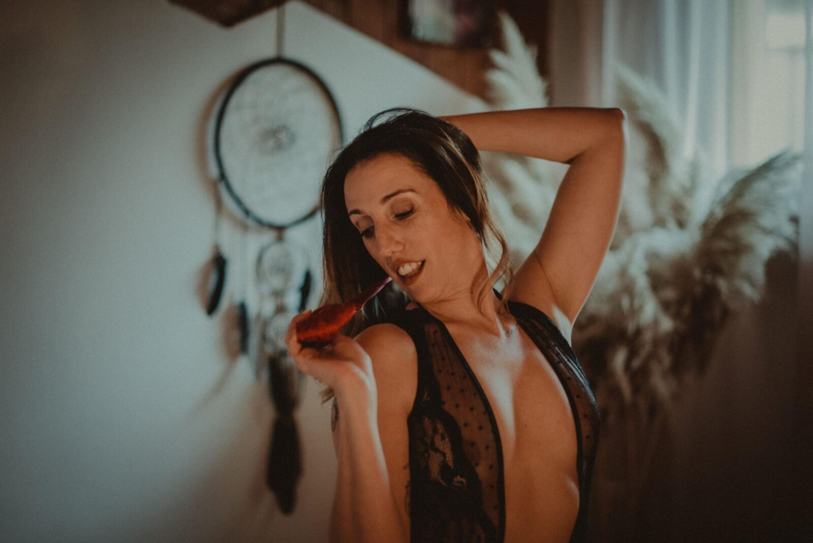 Boudoir ungesichertes Volks -italienischer Milf Pricilla