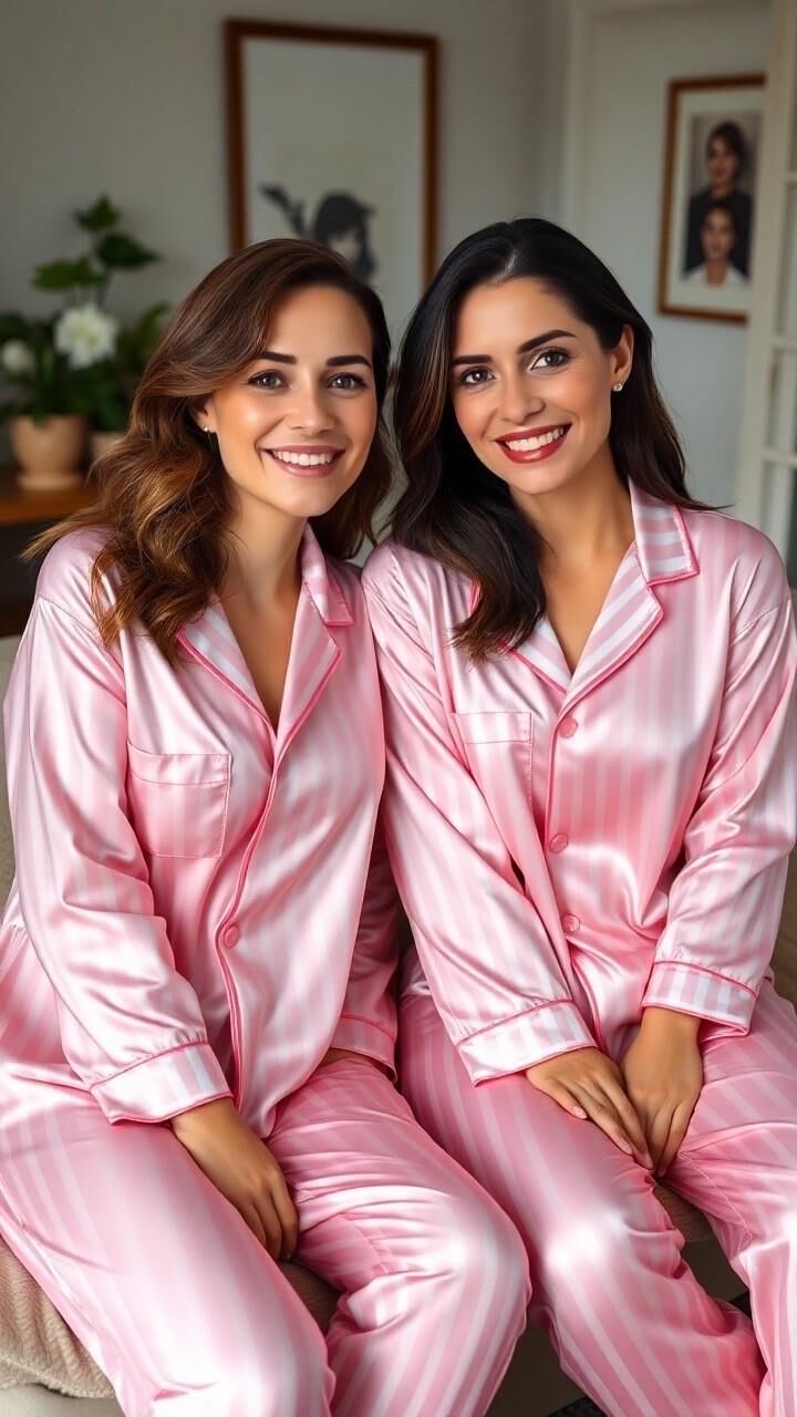 Satin pajama babes