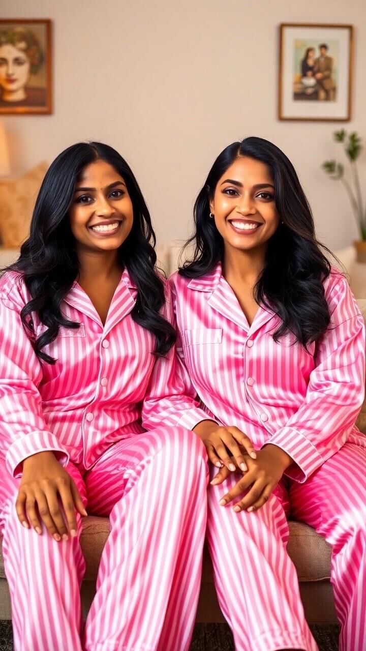 Satin pajama babes