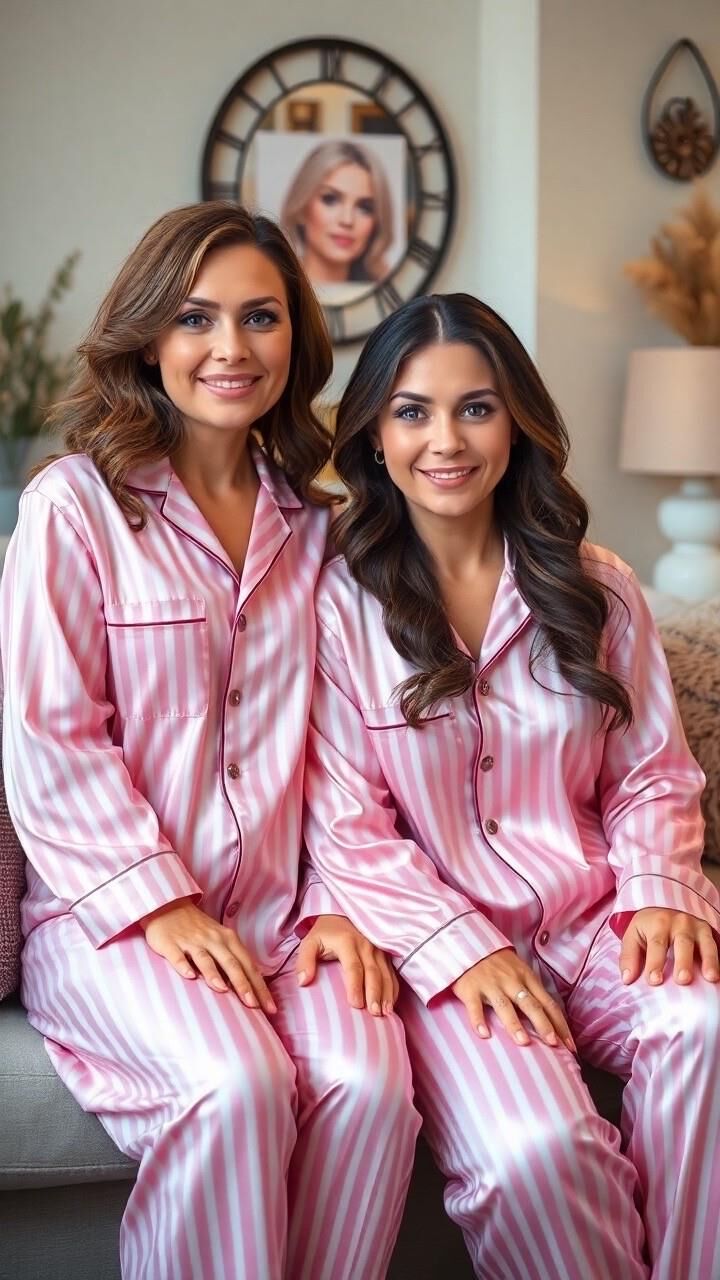 Satin pajama babes