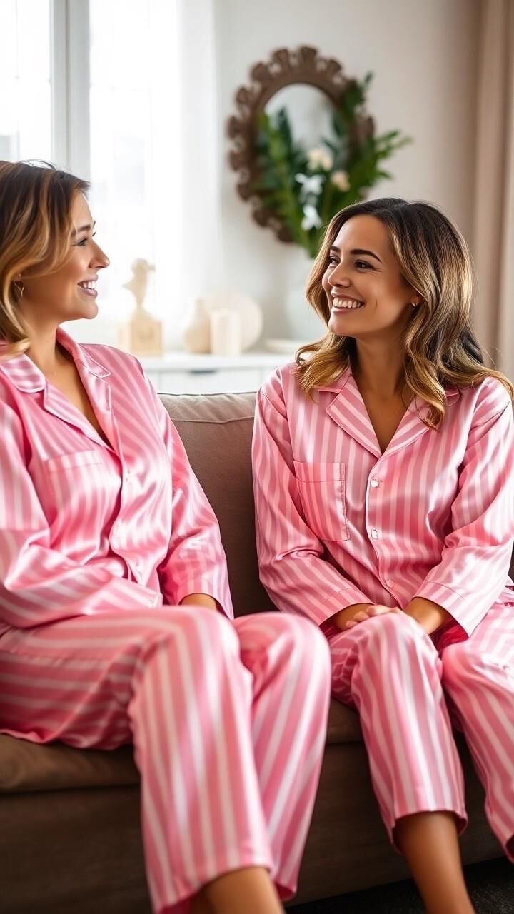 Satin pajama babes