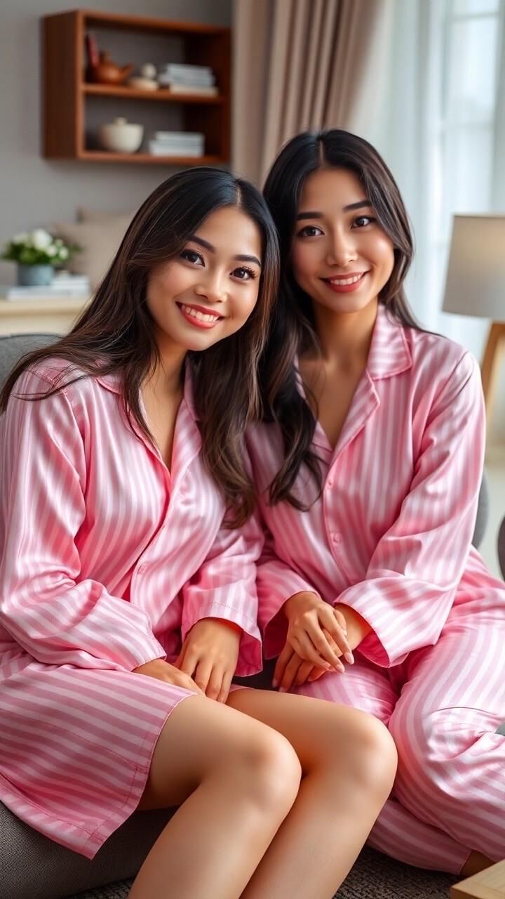 Satin pajama babes