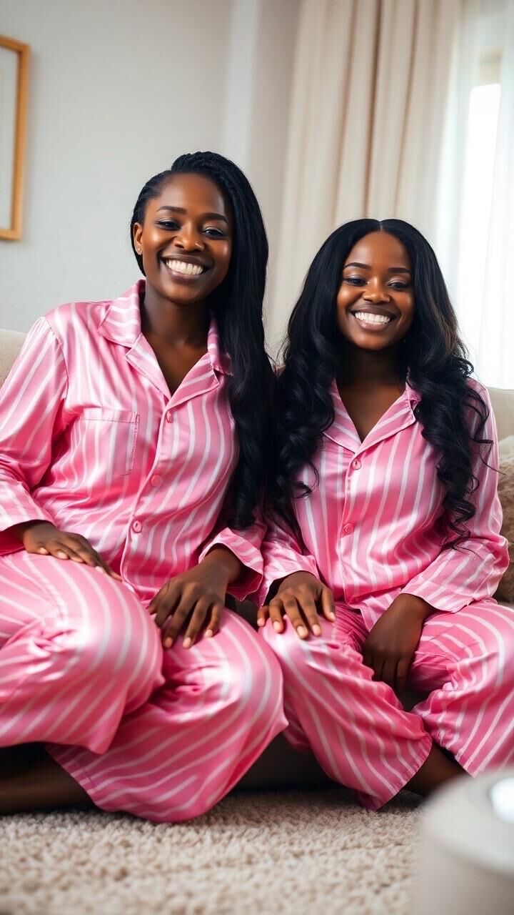 Satin pajama babes