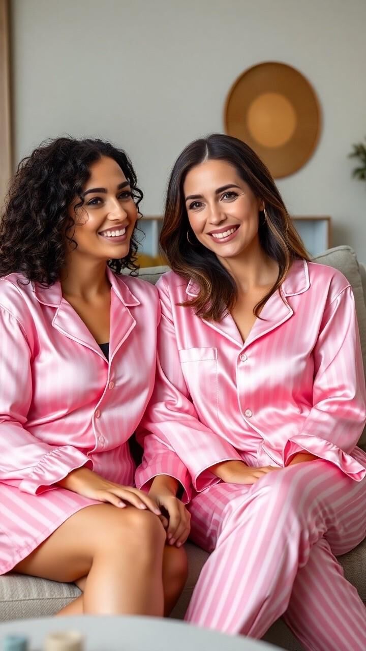 Satin pajama babes