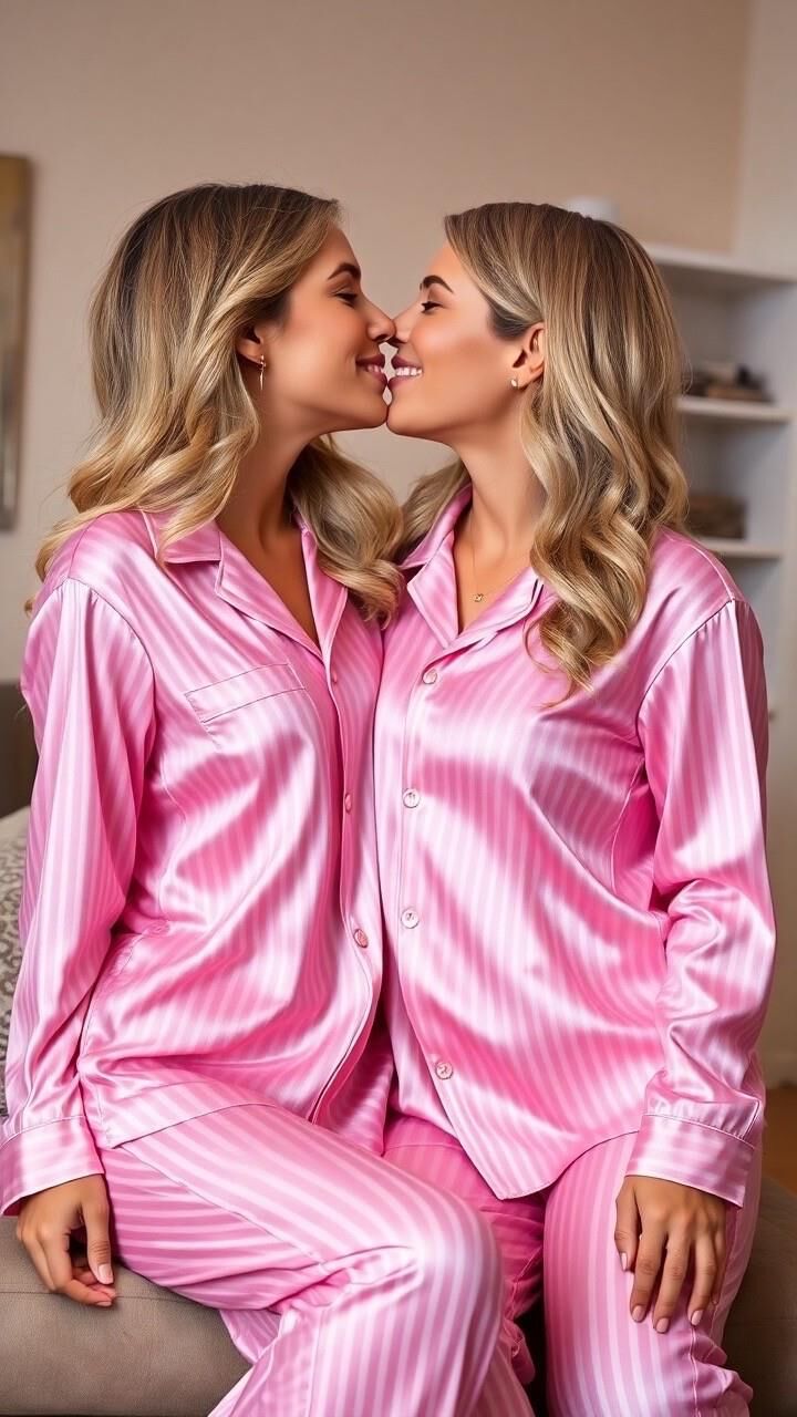 Satin pajama babes