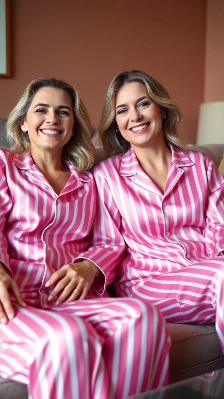 Satin pajama babes