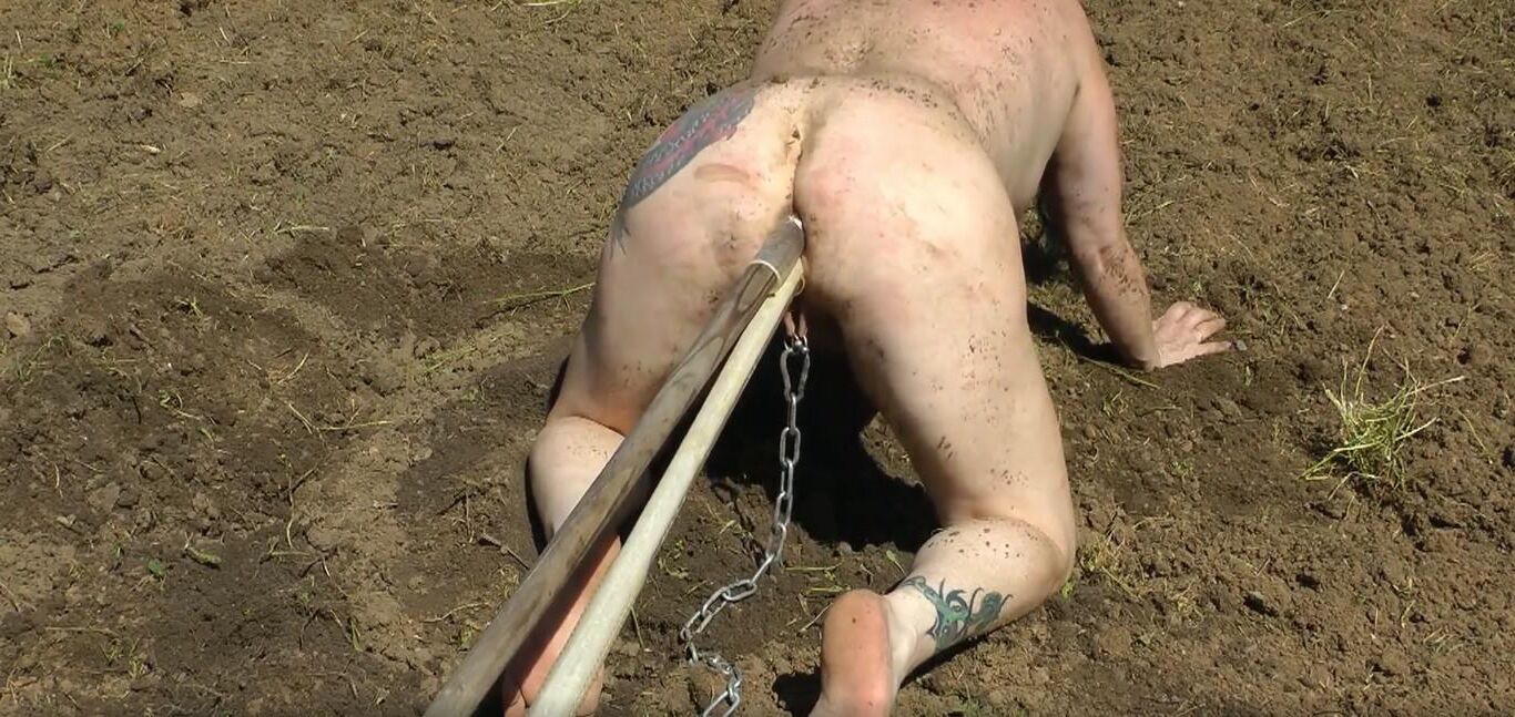 naked slave woman plowing the field 