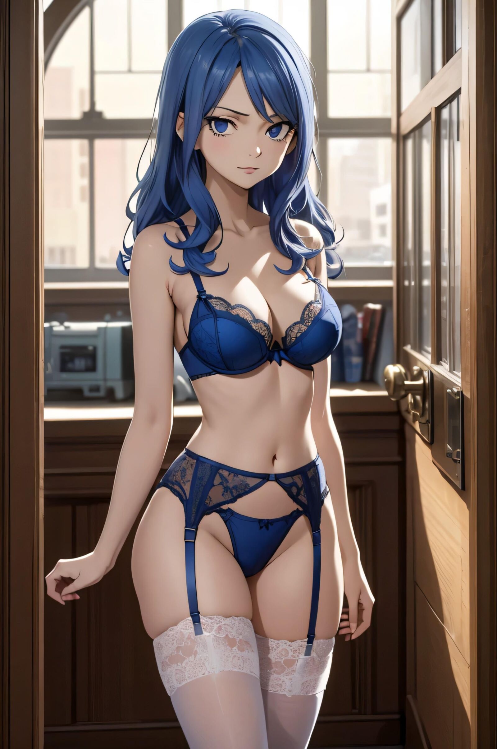 Anime Dessous Girl Juvia Blauhaarige Süße