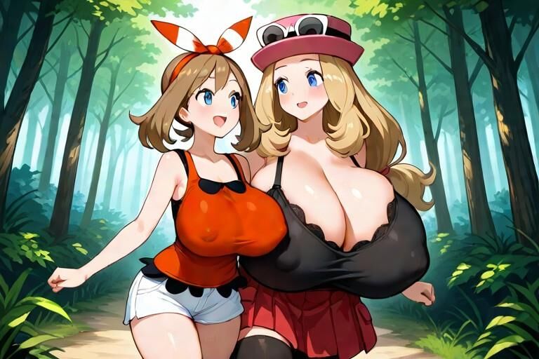 Möge Serena Pokemon Busty Trainer laktieren Melken KI