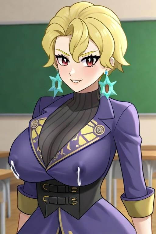 Briar Pokémon Teacher Busty Paldea Professeur Lactation AI