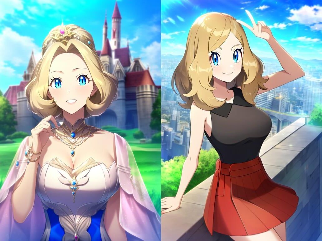 Serena Pokemon Trainer XY Busty Kalos Waifu Ai