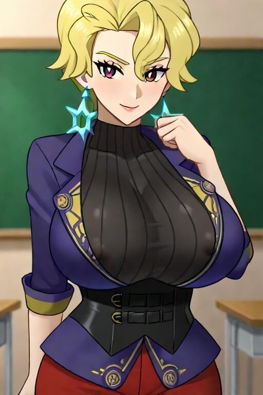 Briar Pokémon Teacher Busty Paldea Professeur Lactation AI