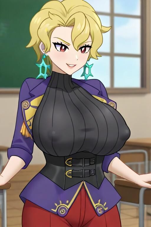 Briar Pokémon Teacher Busty Paldea Professeur Lactation AI