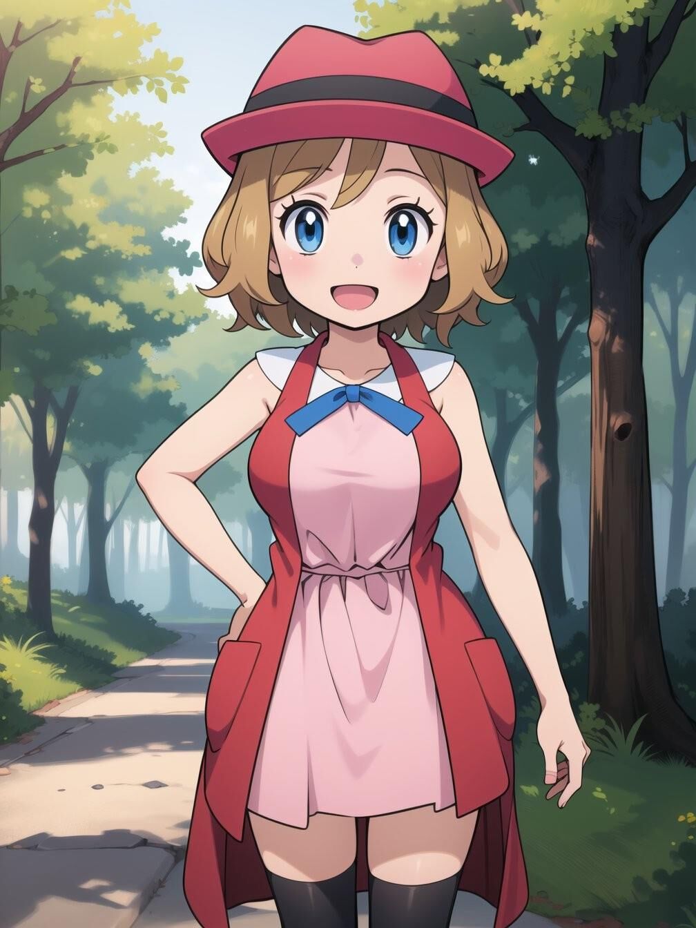 Serena Pokemon Trainer XY Busty Kalos Waifu Ai