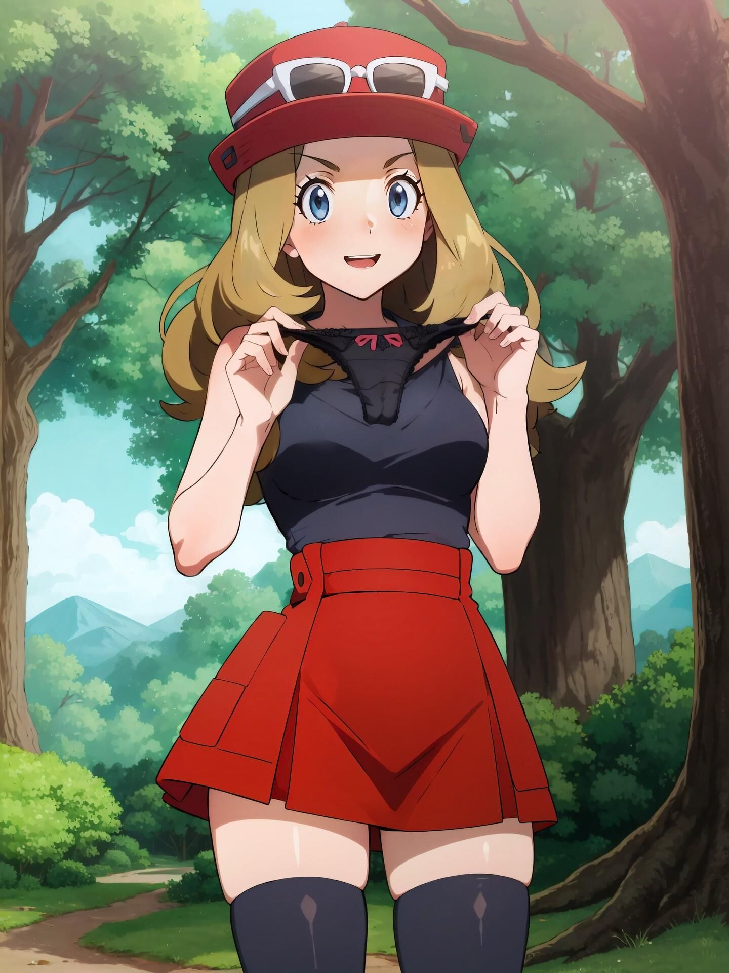 Serena Pokemon Trainer XY Busty Kalos Waifu Ai