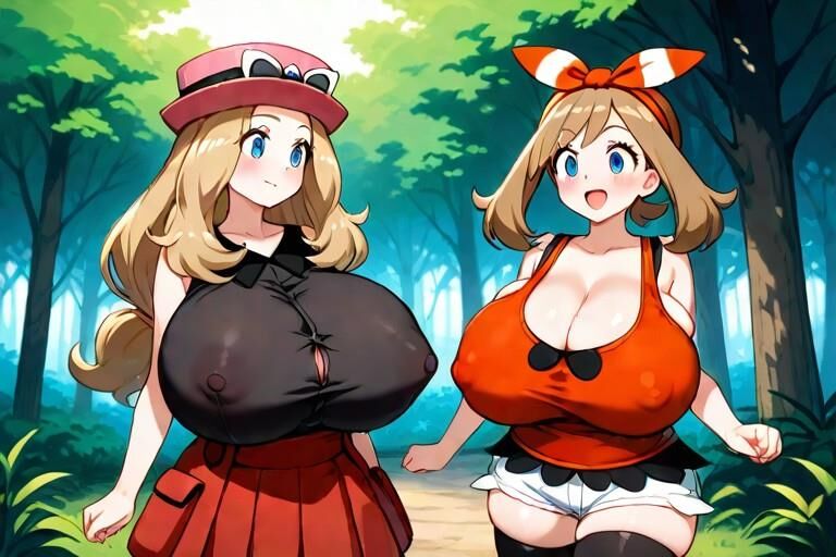 Möge Serena Pokemon Busty Trainer laktieren Melken KI