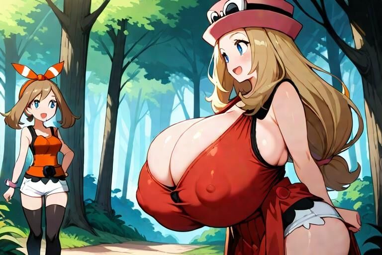 Möge Serena Pokemon Busty Trainer laktieren Melken KI