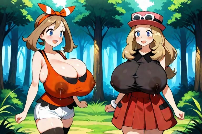 Möge Serena Pokemon Busty Trainer laktieren Melken KI