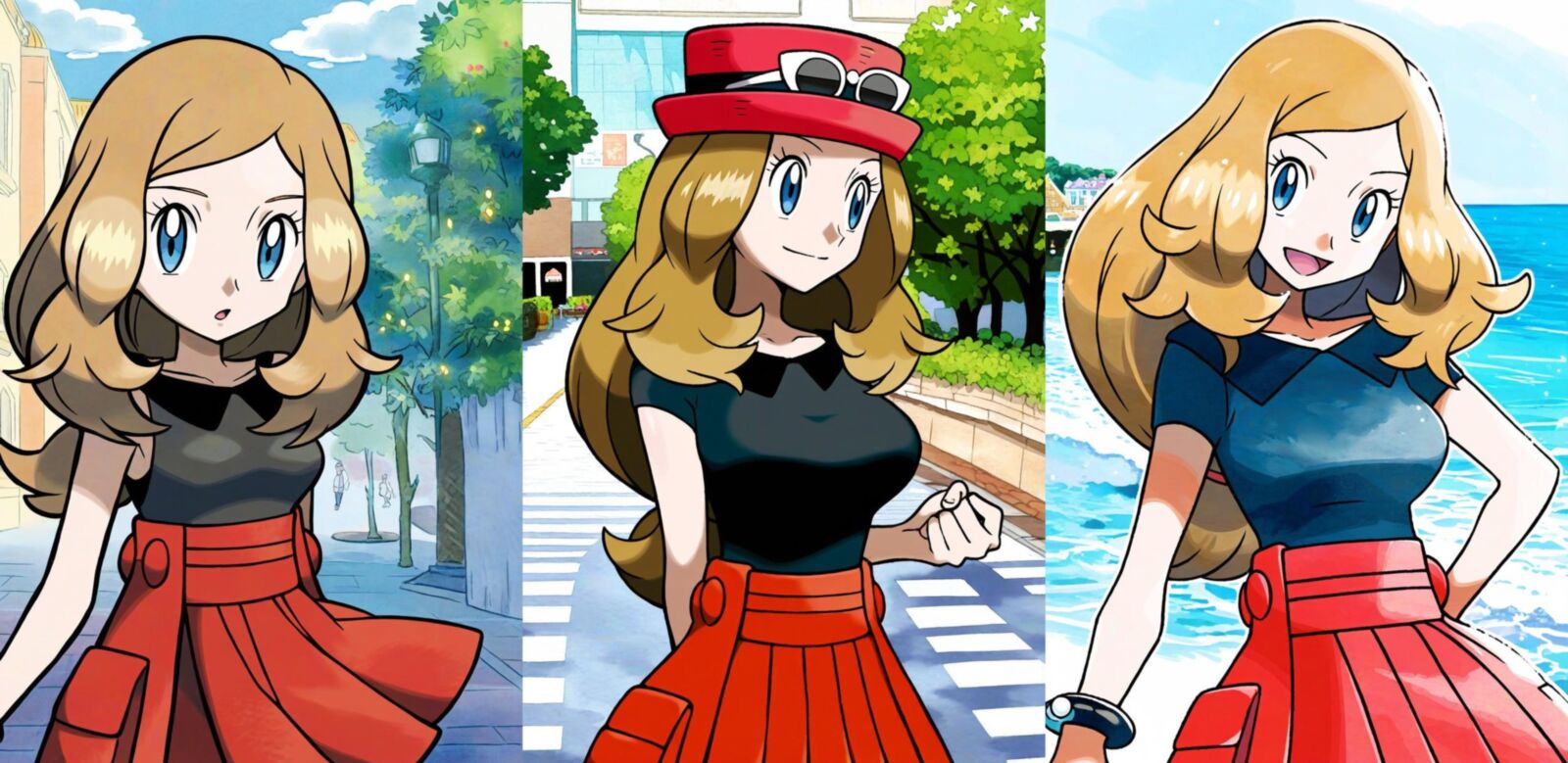 Serena Pokemon Trainer XY Busty Kalos Waifu Ai