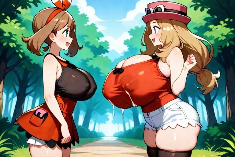 Möge Serena Pokemon Busty Trainer laktieren Melken KI