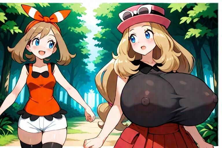 Möge Serena Pokemon Busty Trainer laktieren Melken KI