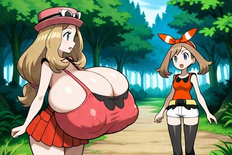 Möge Serena Pokemon Busty Trainer laktieren Melken KI