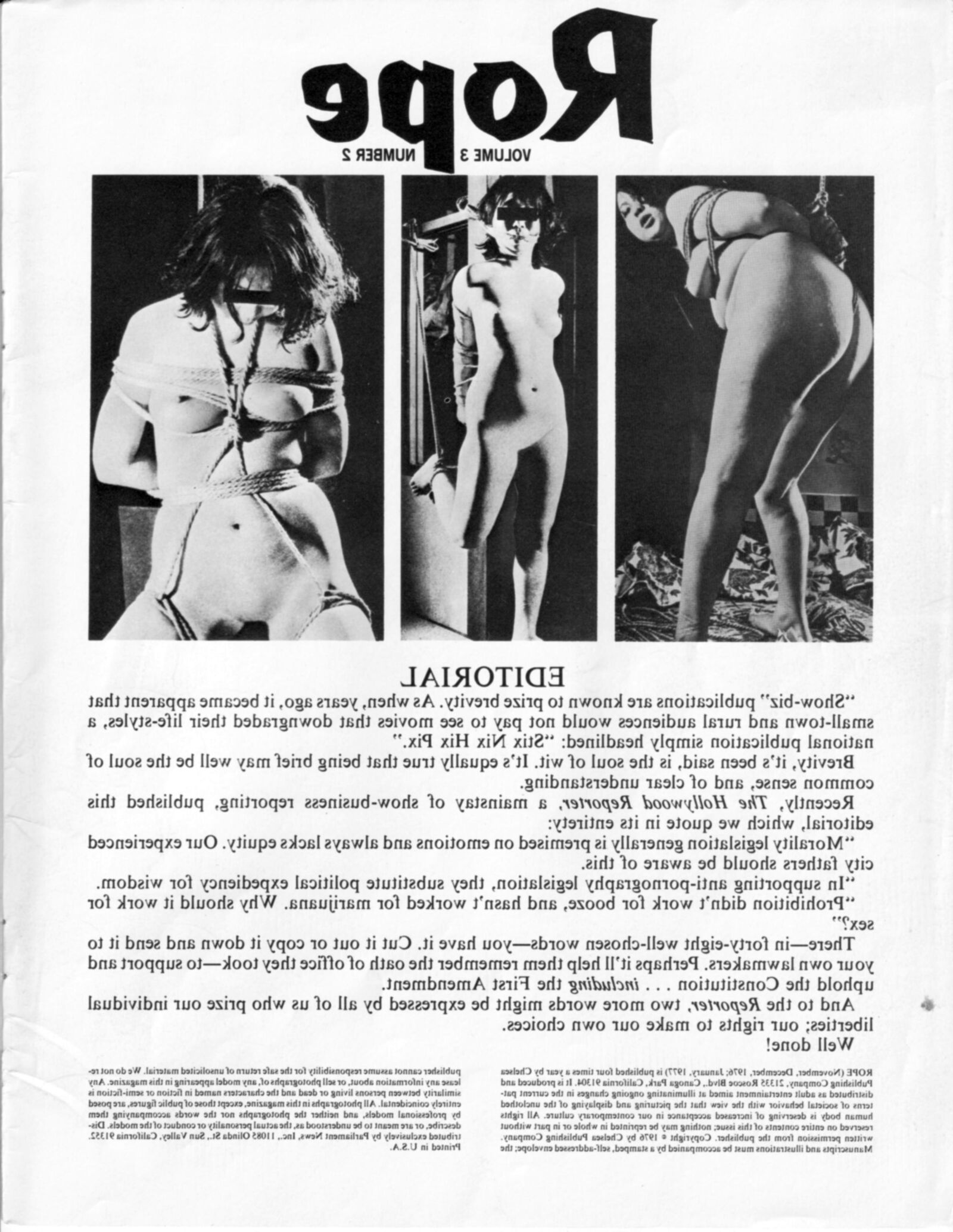 Vintage Bondage Magazine Rope