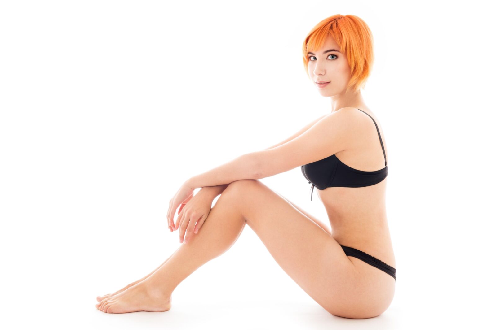 Modelo de Stock Image Cabello corto desnudo