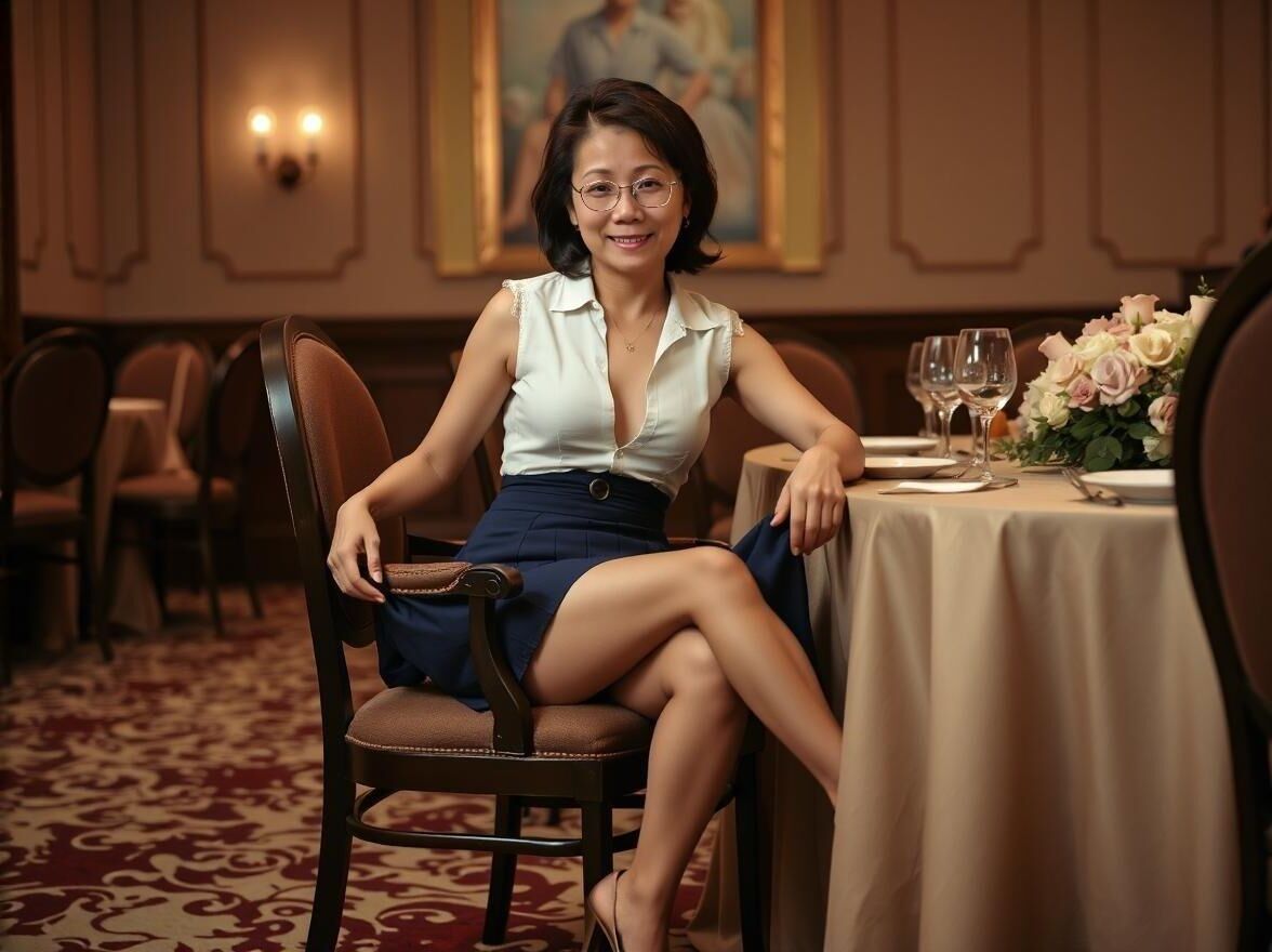 AI Model Mrs. Huang Attending a Conference