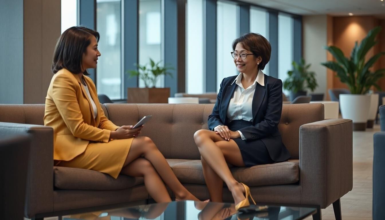 AI Model Mrs. Huang Attending a Conference