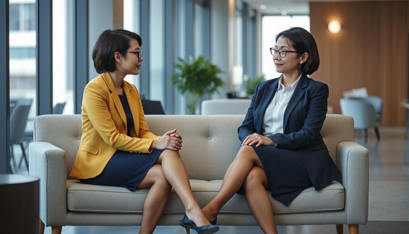 AI Model Mrs. Huang Attending a Conference