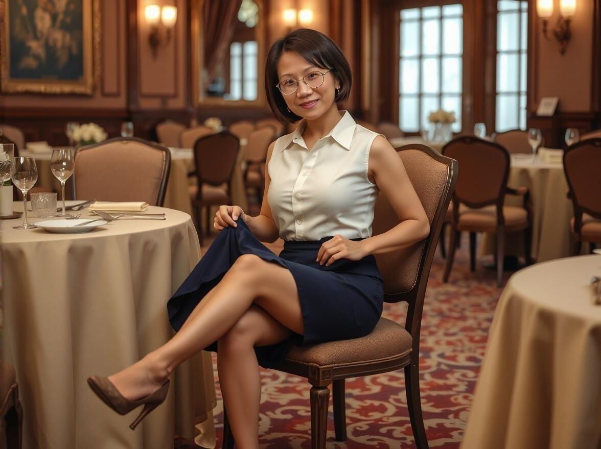 AI Model Mrs. Huang Attending a Conference