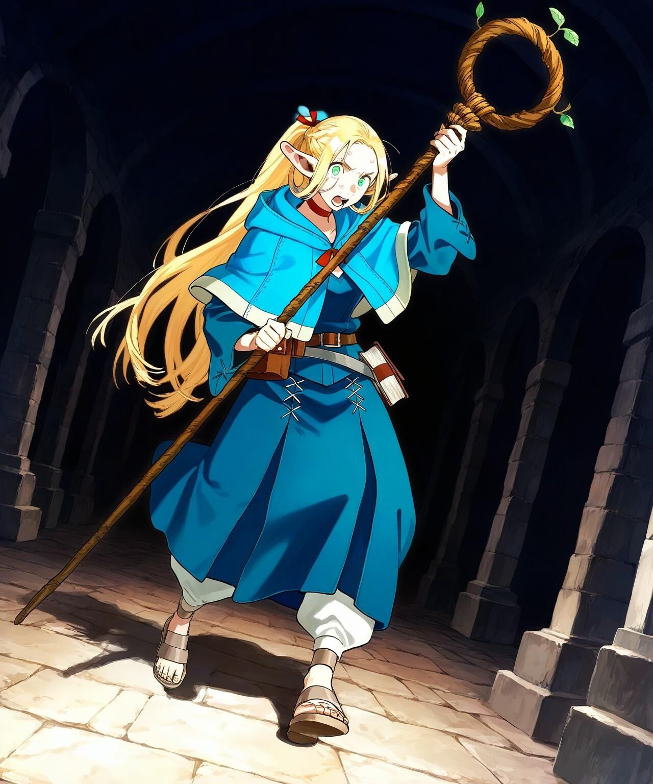 Delicious in Dungeon Marcille Donato Defeat