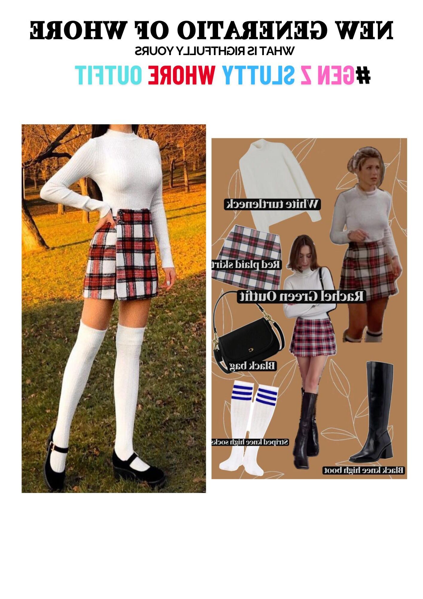 SCHL UNIFORM #GEN Z SLUTTY WHORE OUTFIT