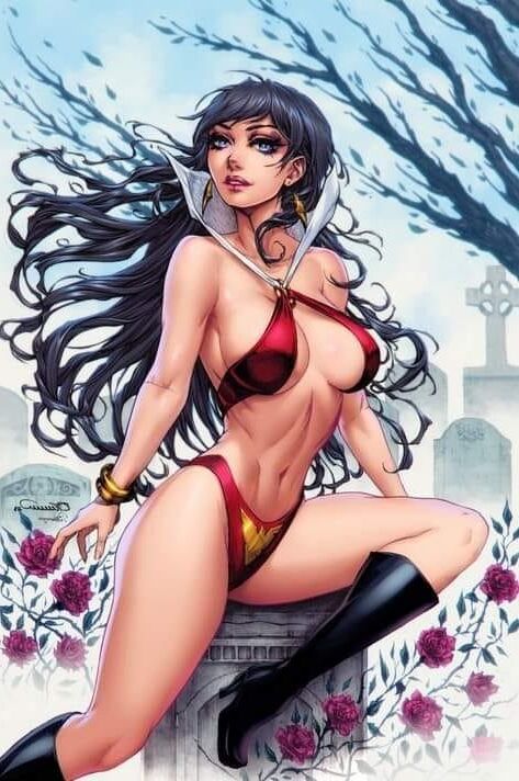 Vampirella (auch bekannt als Ella Normandy) Dynamitunterhaltung