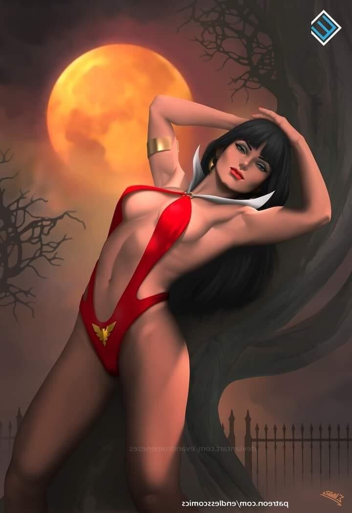 Vampirella (auch bekannt als Ella Normandy) Dynamitunterhaltung